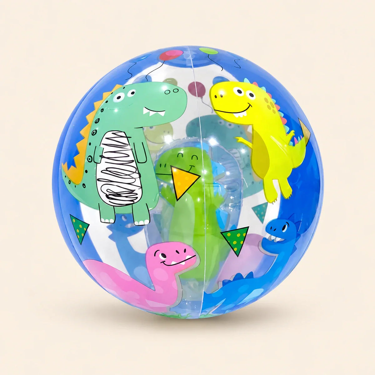 Seaside Breeze Inflatable Beach Ball, Sunny Bloom