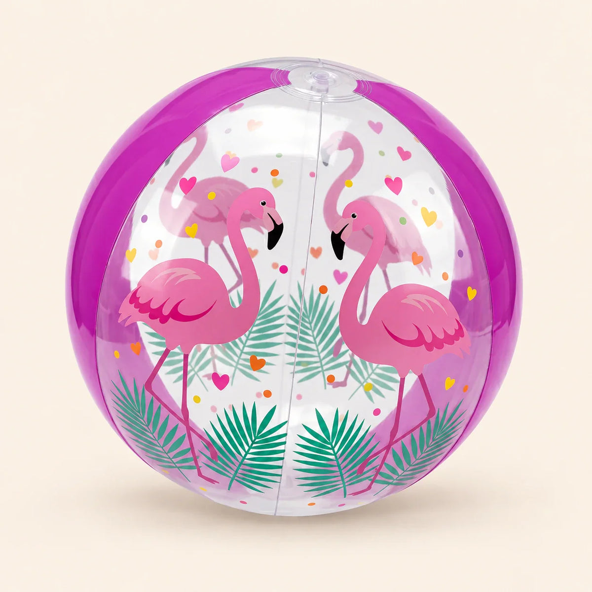 Seaside Breeze Inflatable Beach Ball, Flamingo Fun