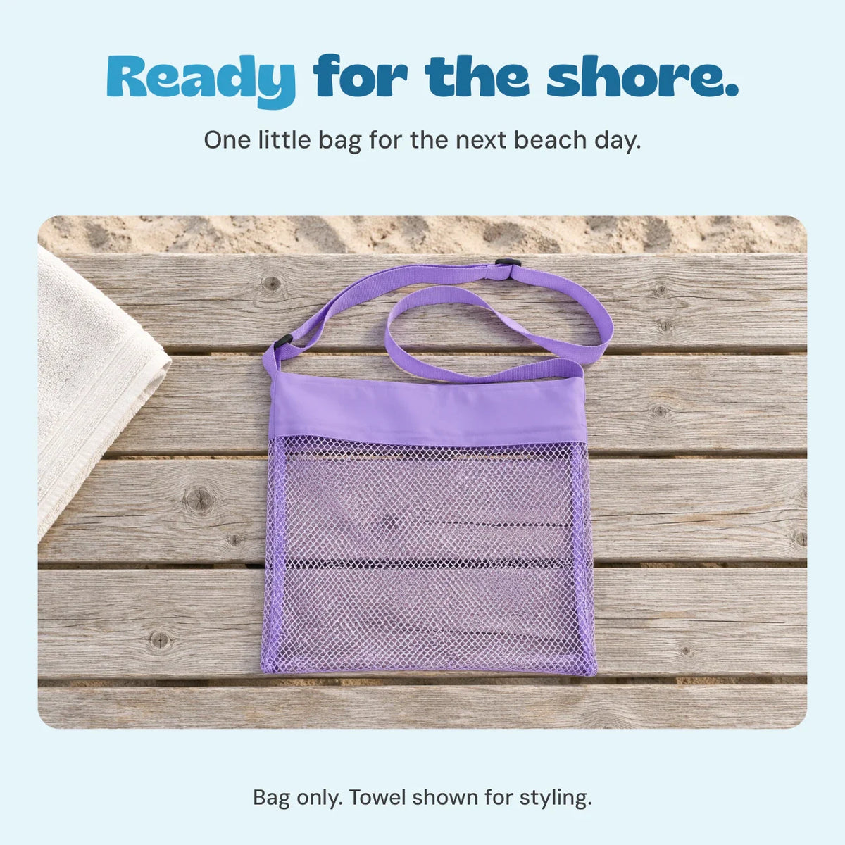 Seaside Breeze Kids Mesh Beach Bag