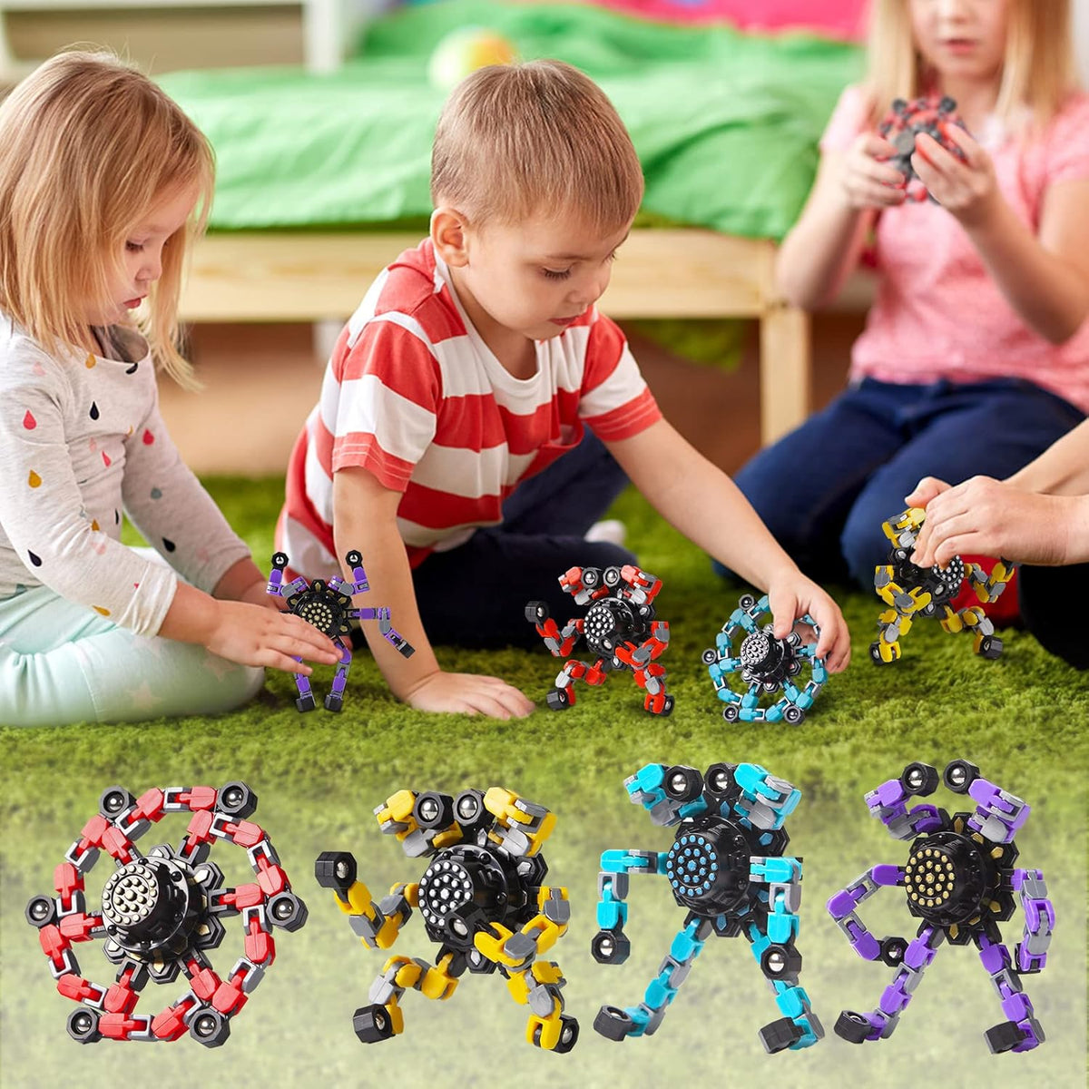 Baby Bisou Transformer Fidget Spinners (4 Pack)