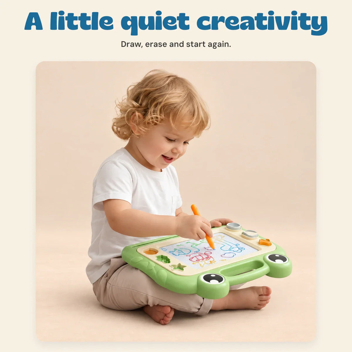 Whimsical Frog Magnetic Drawing Board