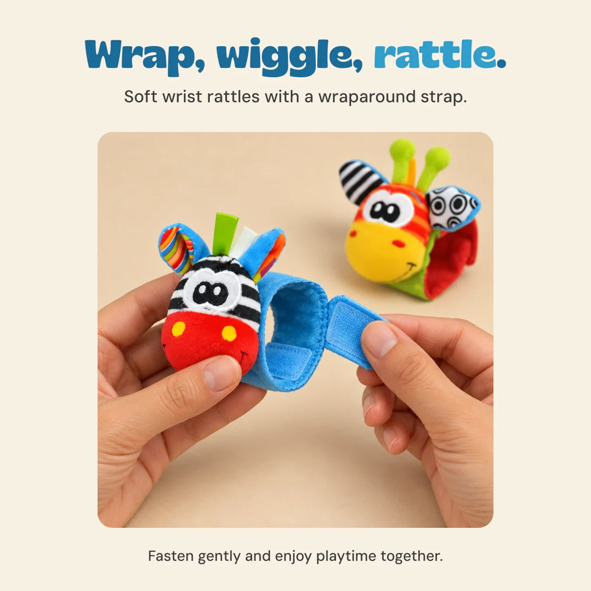 Whimsical Paws Animal Rattle Set