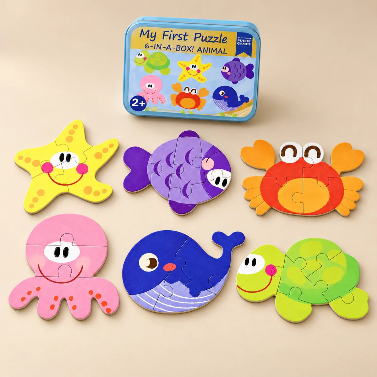 Whimsical Wanderer Puzzle Box, Ocean Friends Puzzle