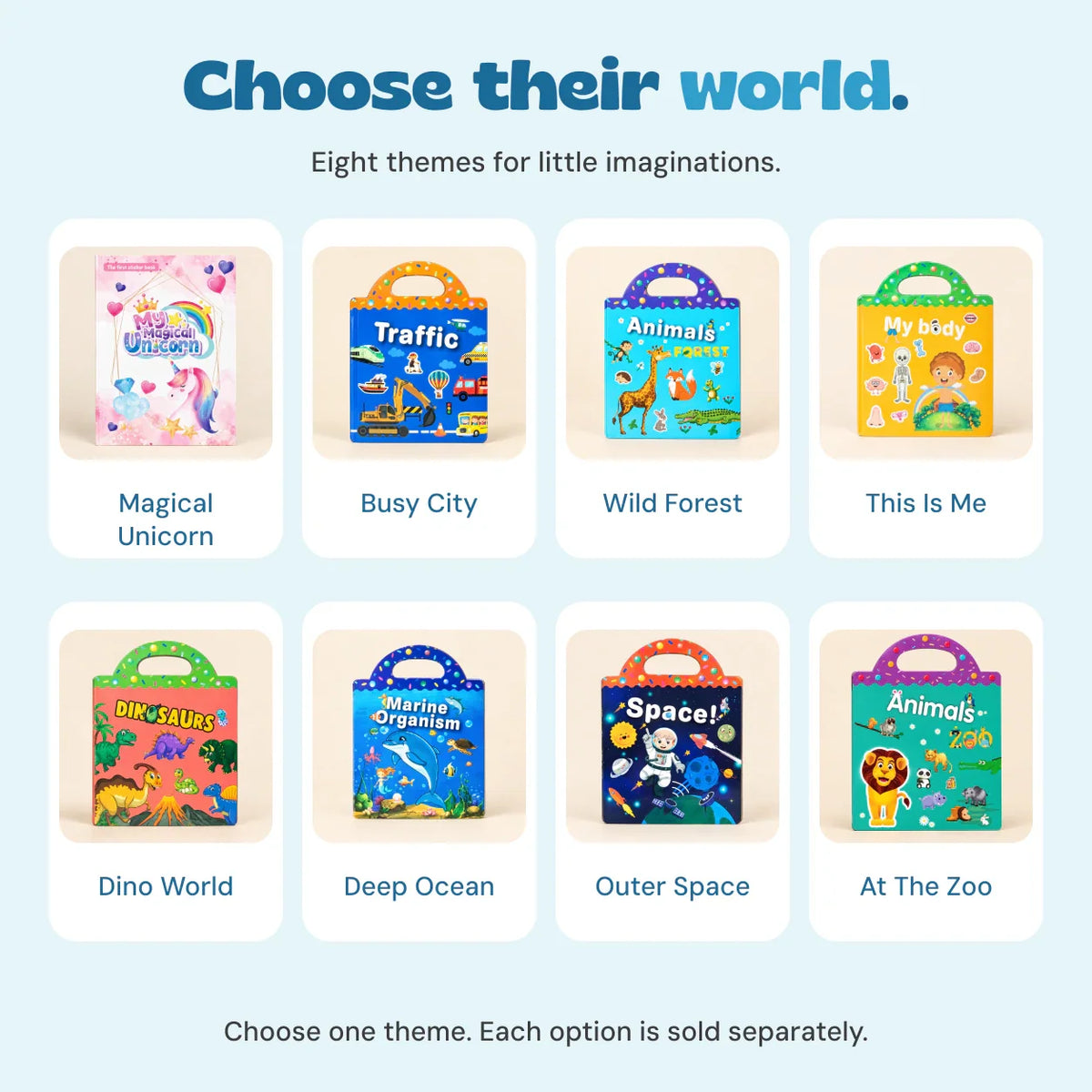 Whimsical Wanderer Reusable Sticker World