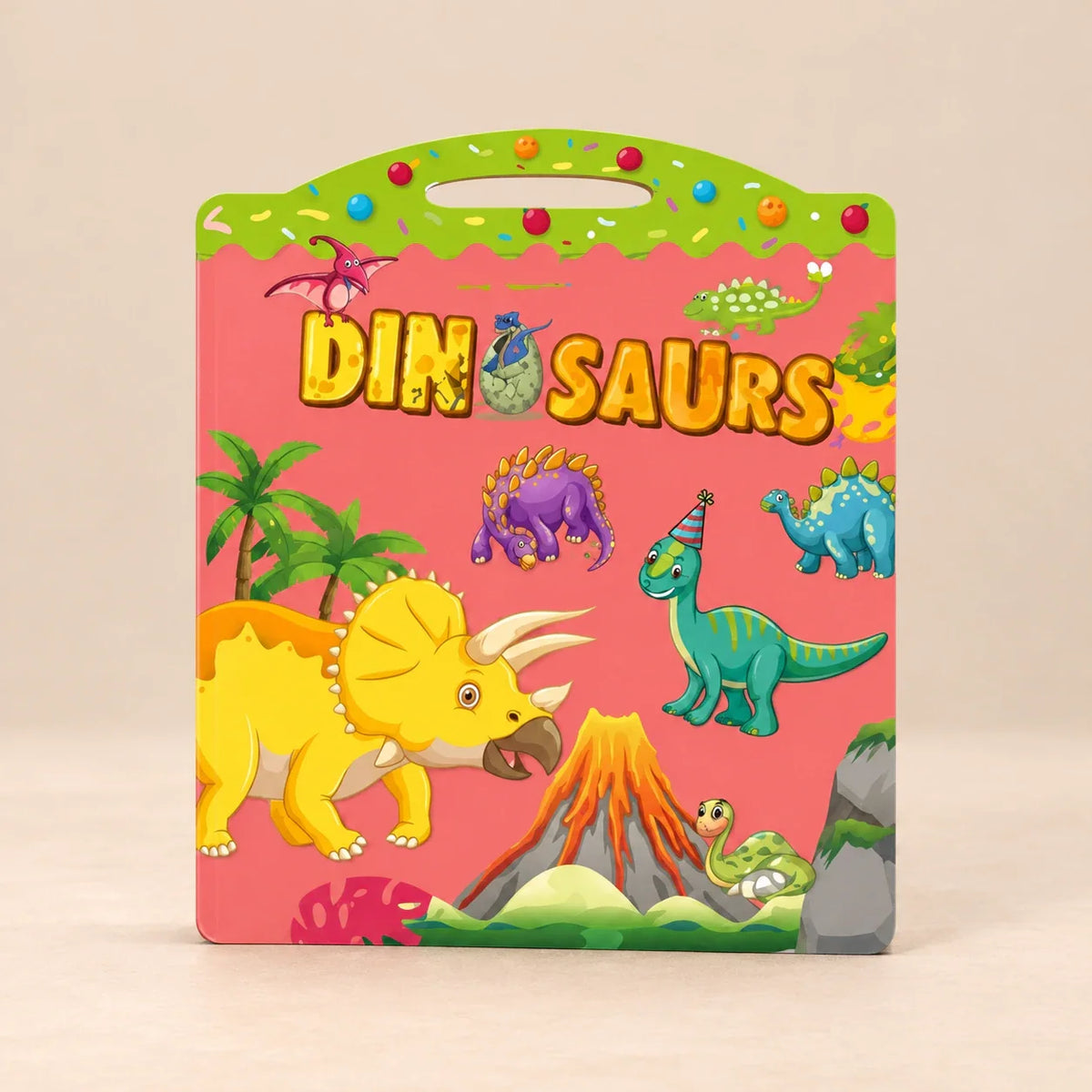 Whimsy Garden Reusable Sticker Book, Dino Land Sticker