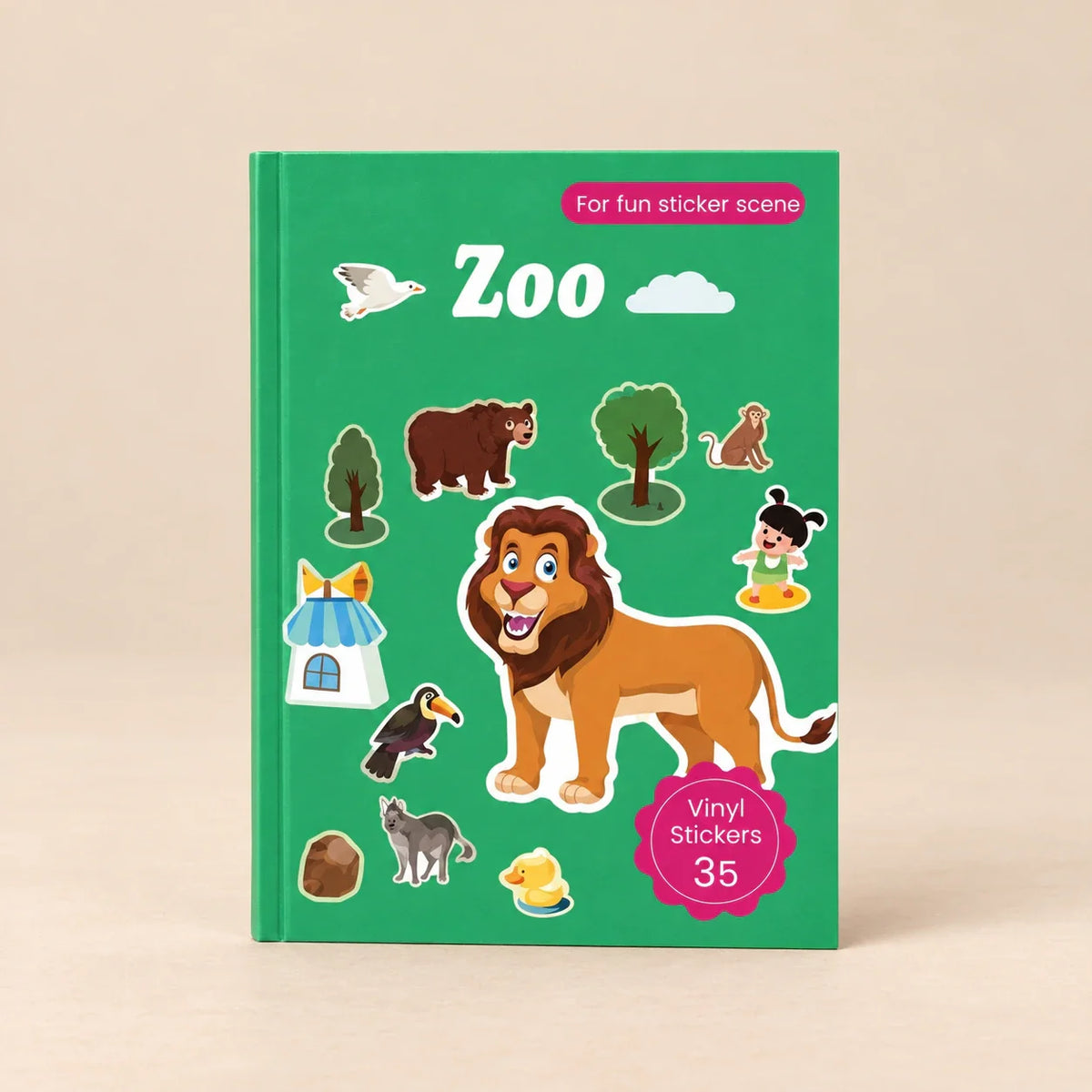 Whimsy Garden Reusable Sticker Book, Zoo Sticker
