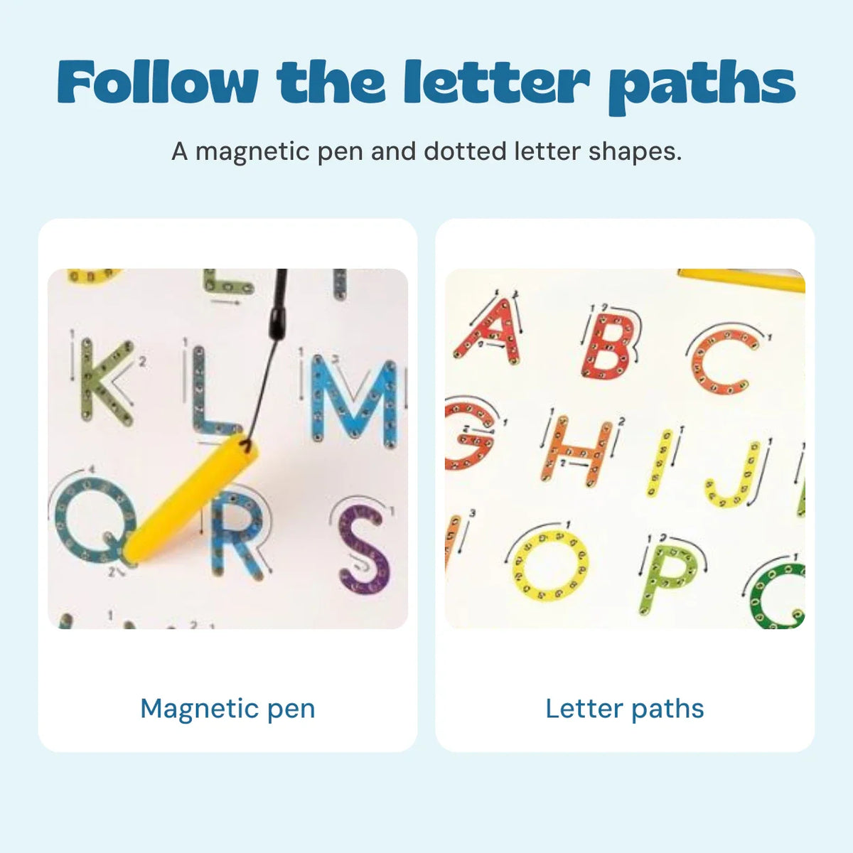 WhimsyTrace Magnetic Alphabet Tracing Board