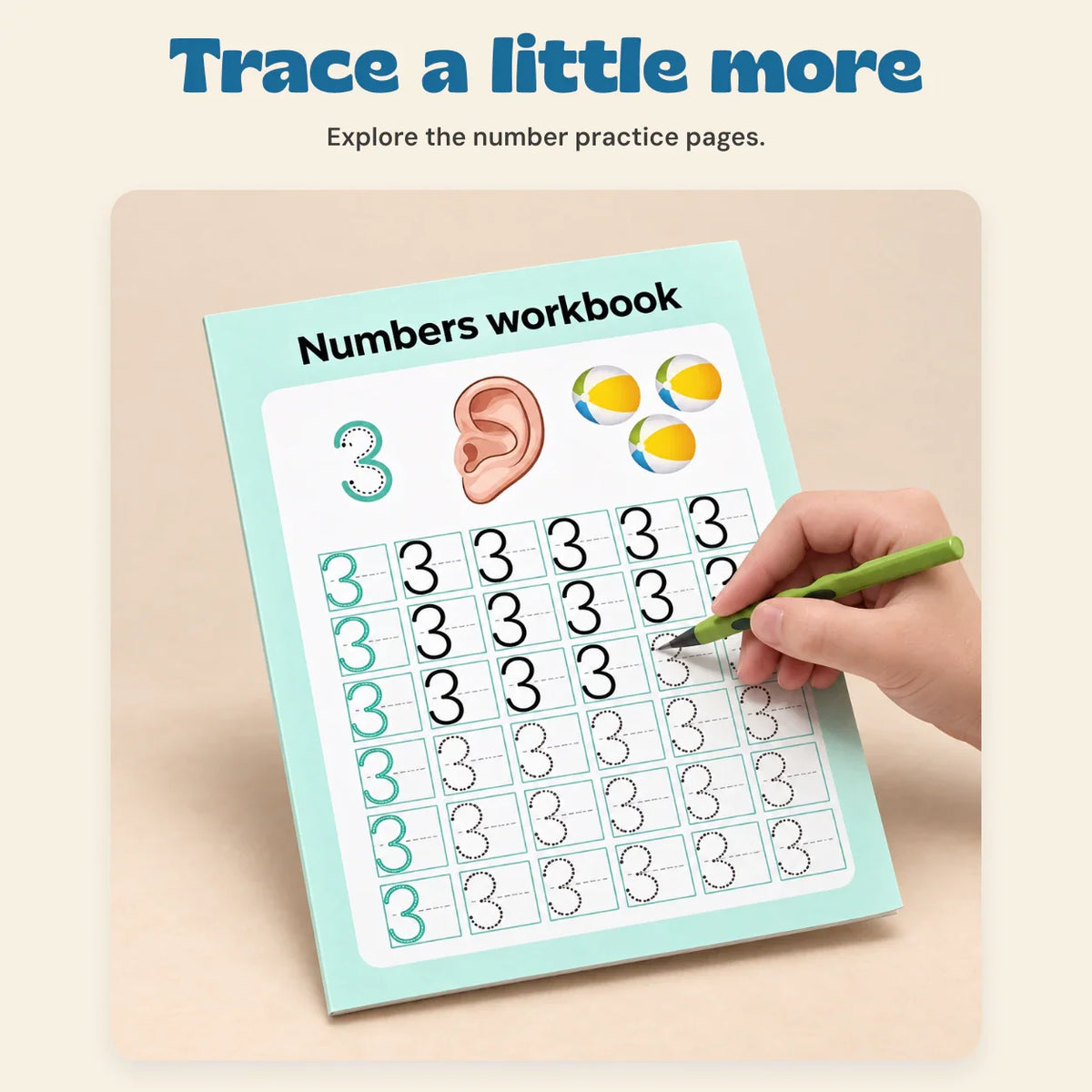 WhimsyTrail Numbers 0-100 Practice Book