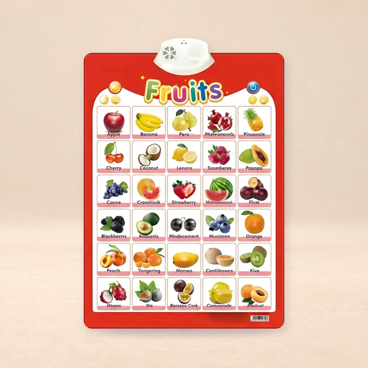 Whispering Woods Talking Alphabet Wall Chart, Fruit Sound Chart