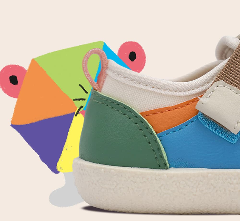 GentleStride Colourblock Baby Sneakers | Velcro Soft Sole First Walking Shoes