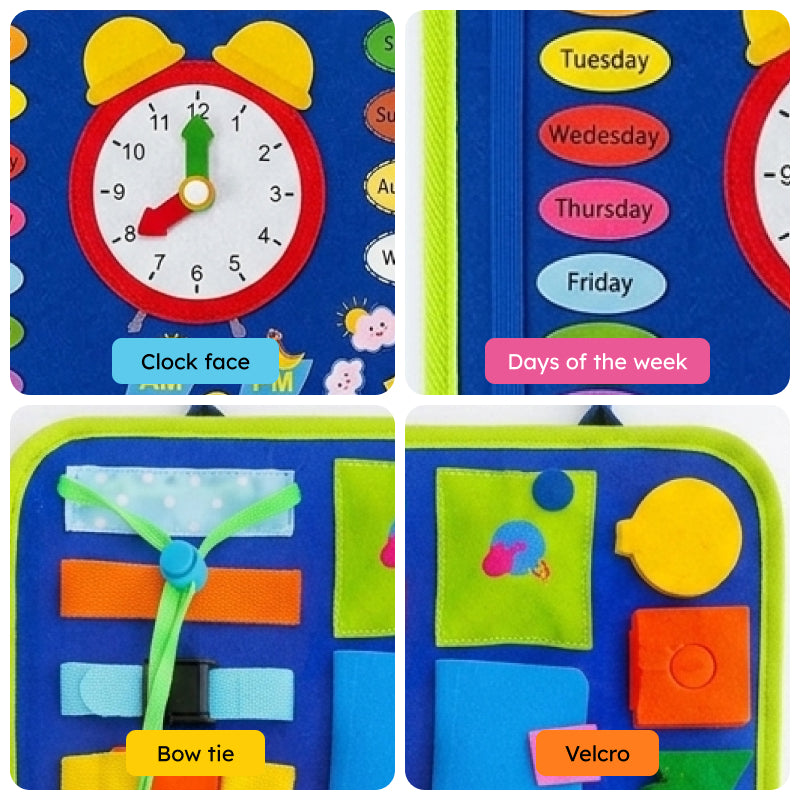 Soft Quiet Book with 20+ Activities for Toddlers