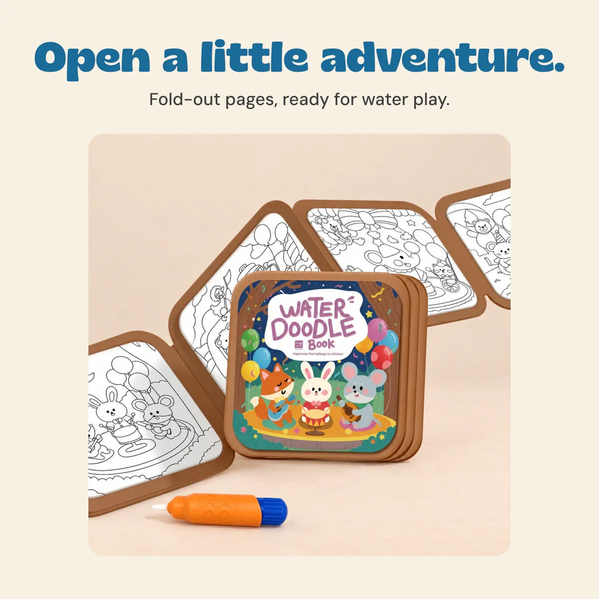 Whimsical WaterDoodle Reusable Drawing Book | Creative Activity for Kids