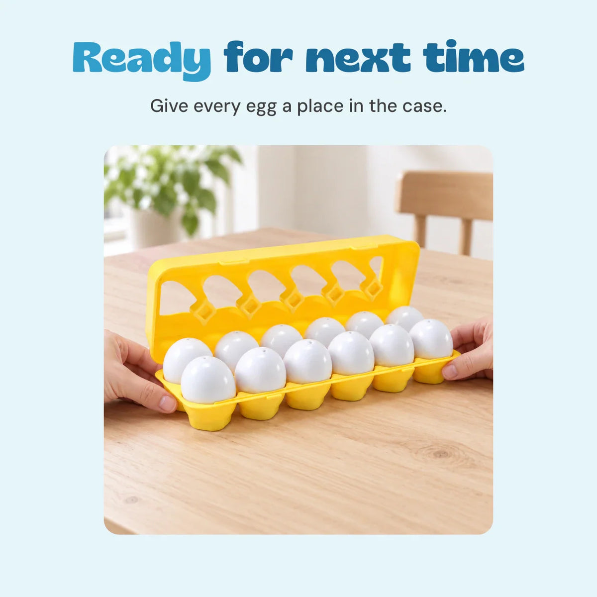 GentleNest Montessori Shape Sorting Eggs | Engaging Toddler Learning Toy