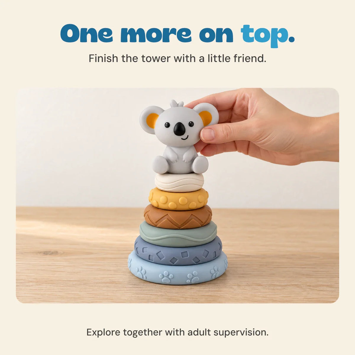 GentleRise Montessori Sensory Stacking Tower | Engaging Developmental Toy