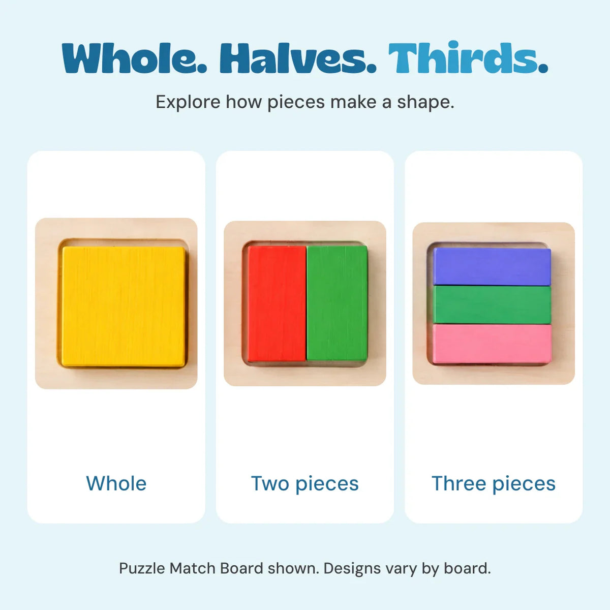 Gentle Grove Montessori Wooden Shape Puzzle | Educational Baby Toy