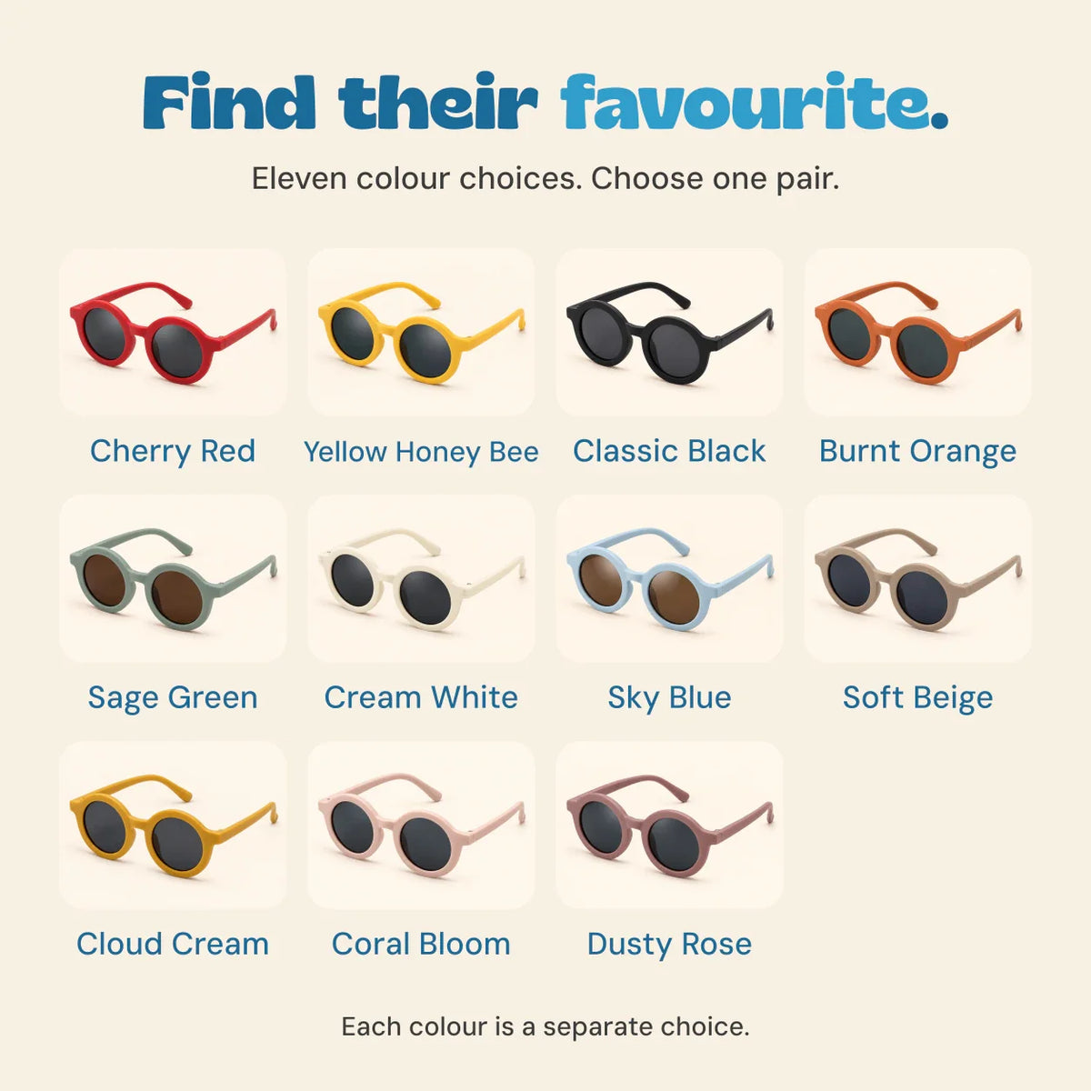 Sunny Day Baby Sunglasses | UV Protection for Toddlers