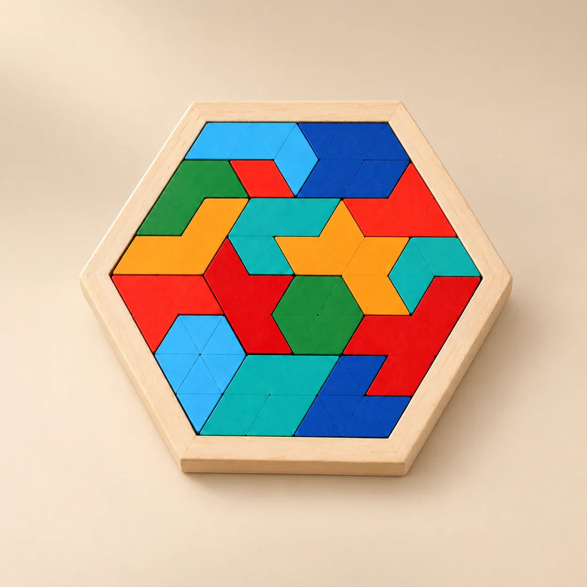 Gentle Meadow Wooden Tangram Puzzle Board | Engaging Educational Toy