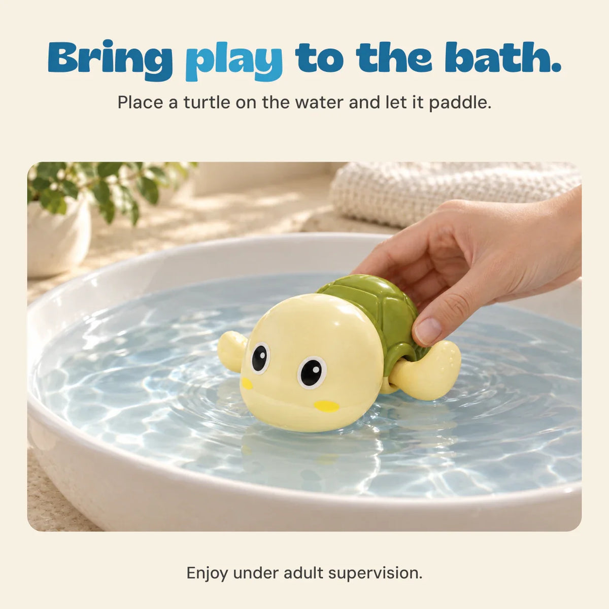 TurtleSplash Bath Time Toys Set | Floating Turtle Bath Toys