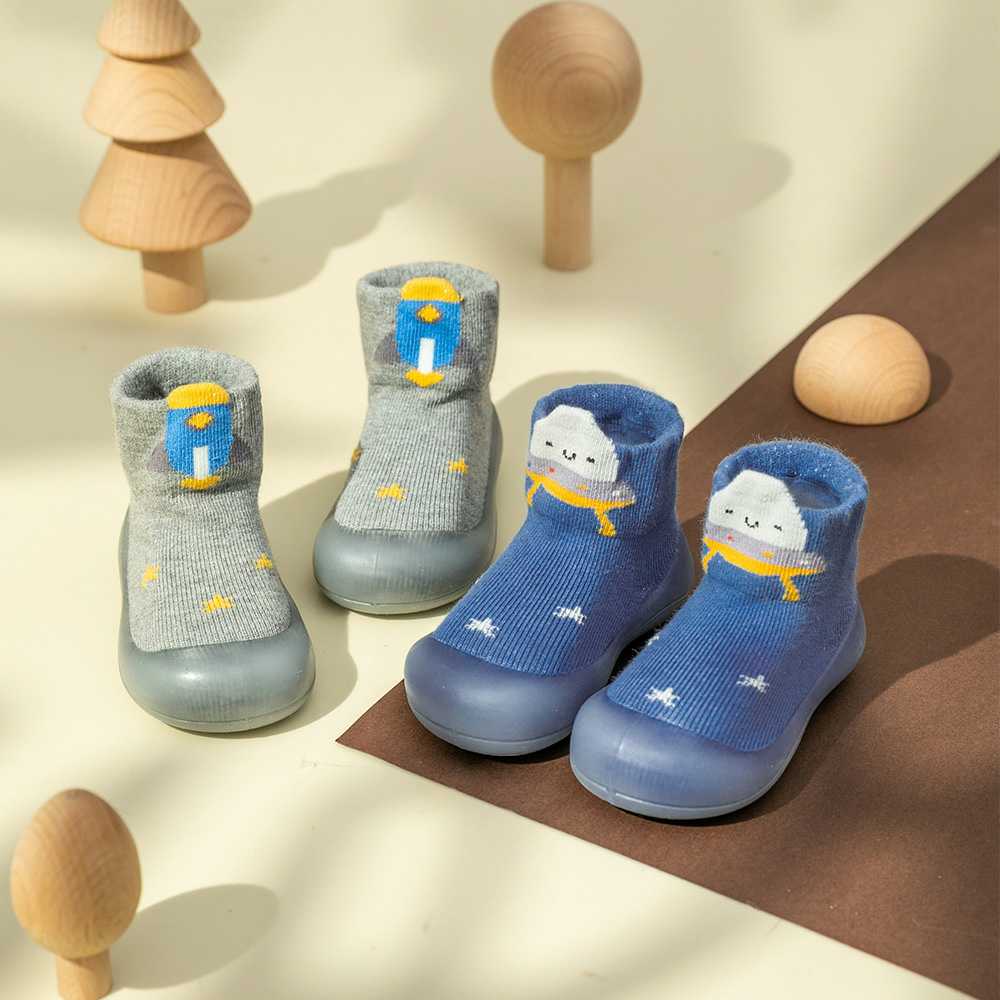 Starlit Paws Toddler Shoes Grey | Non-Slip Soft Sole Sneakers