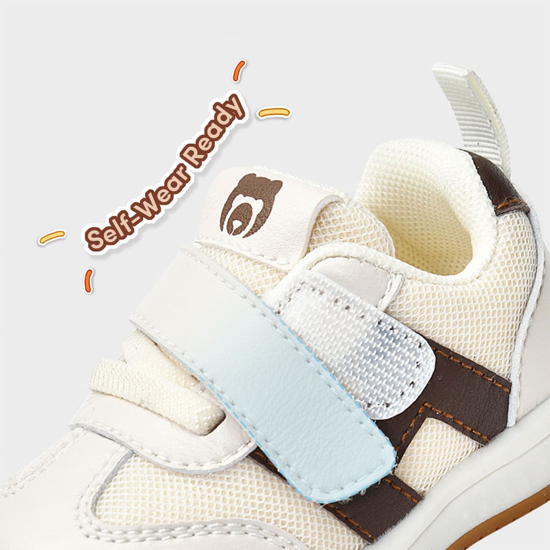 GentleStride Baby Sneakers Grey | Breathable Soft Sole First Walking Shoes