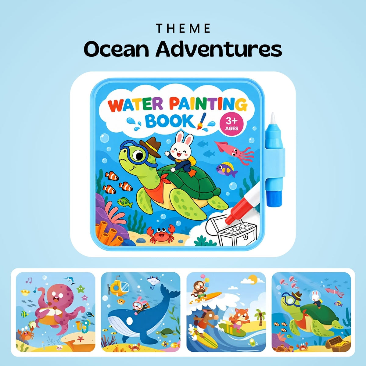 AquaWhimsy Water Coloring Book | Creative Fun for Toddlers
