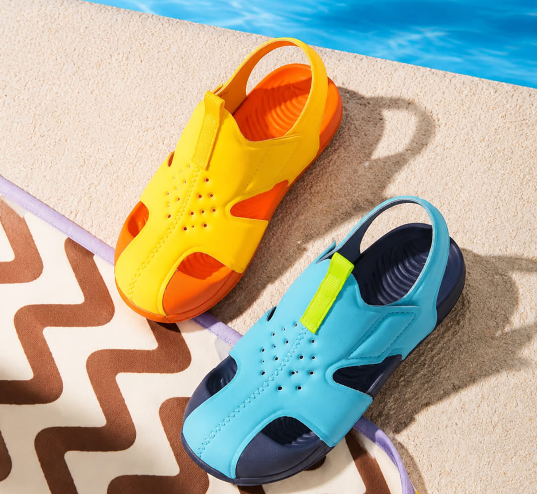 Seaside Breeze Toddler Two-Tone Sandals | Lightweight Non-Slip Footwear