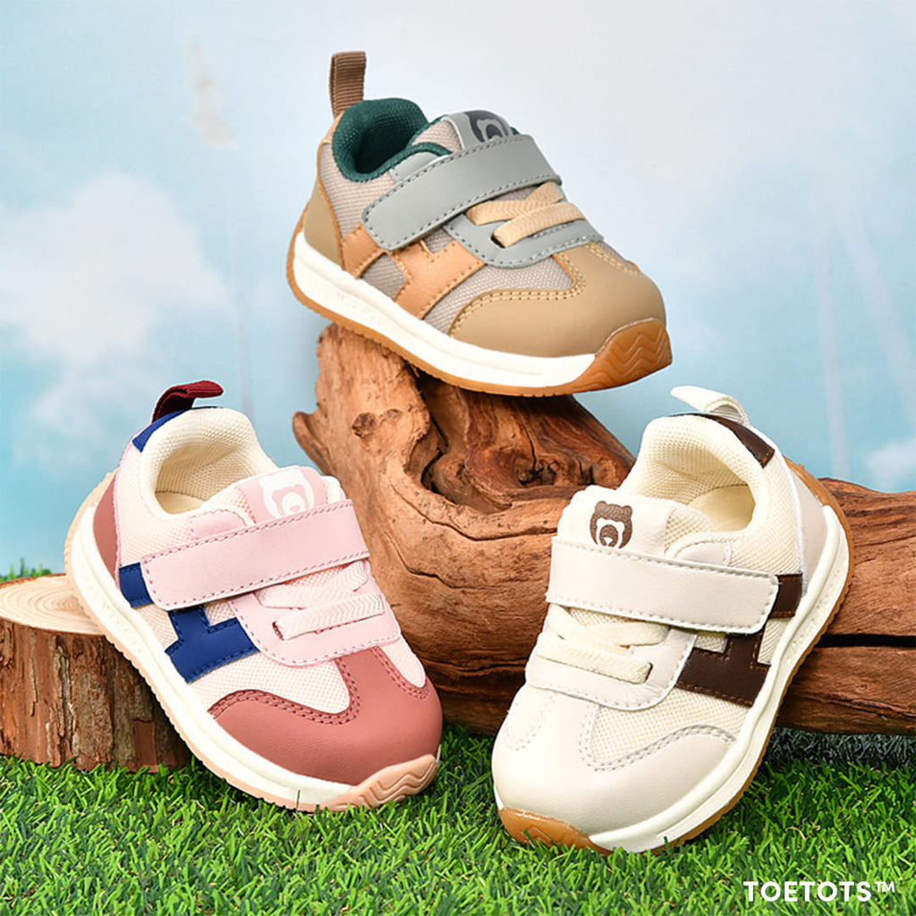 GentleStride Baby Sneakers Grey | Breathable Soft Sole First Walking Shoes