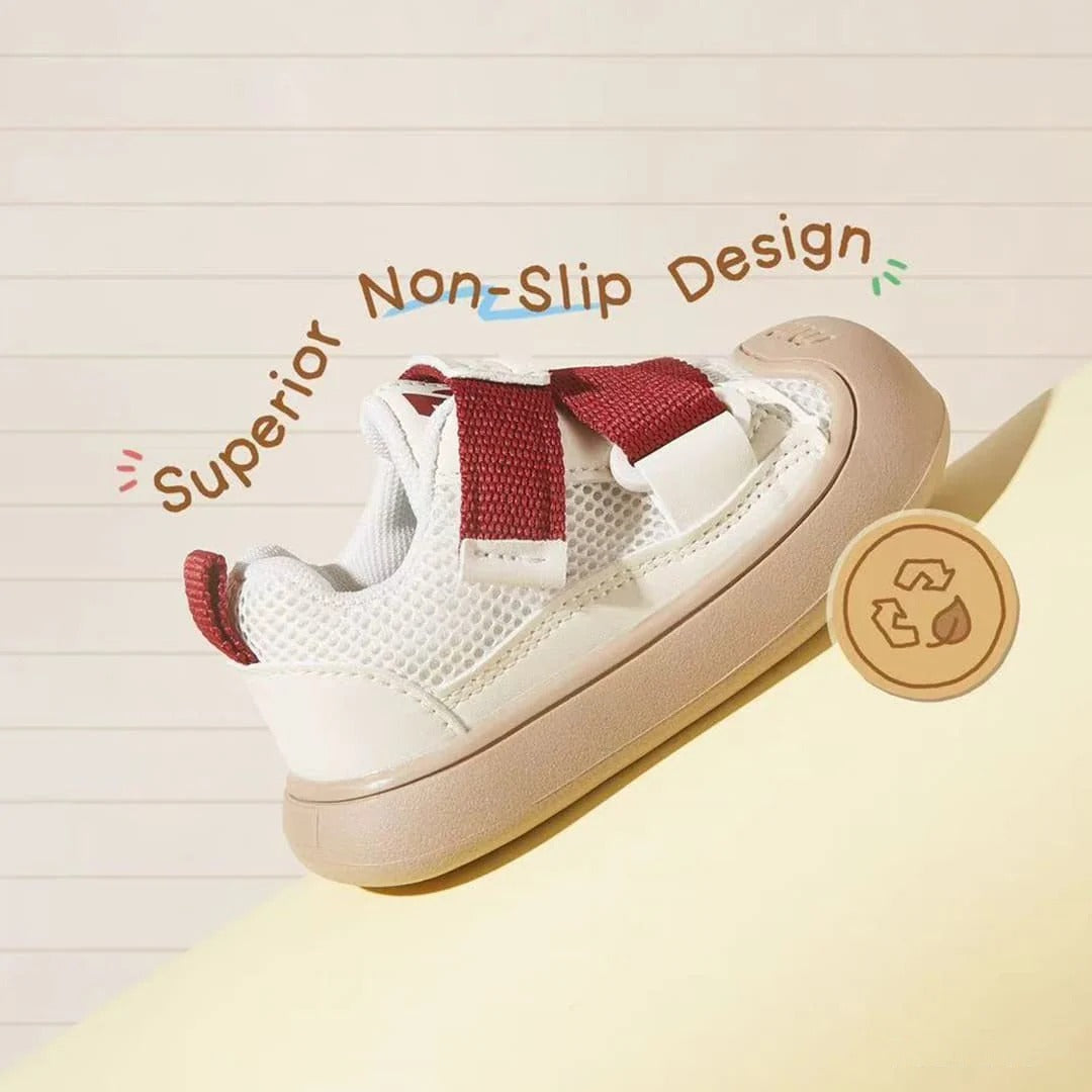 GentleStride Toddler Sneakers Grey | Breathable Soft Sole Shoes