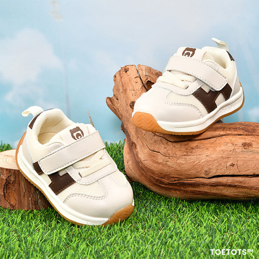 GentleStride Baby Sneakers Grey | Breathable Soft Sole First Walking Shoes