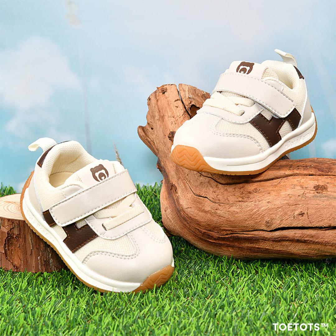 GentleStride Baby Sneakers Grey | Breathable Soft Sole First Walking Shoes