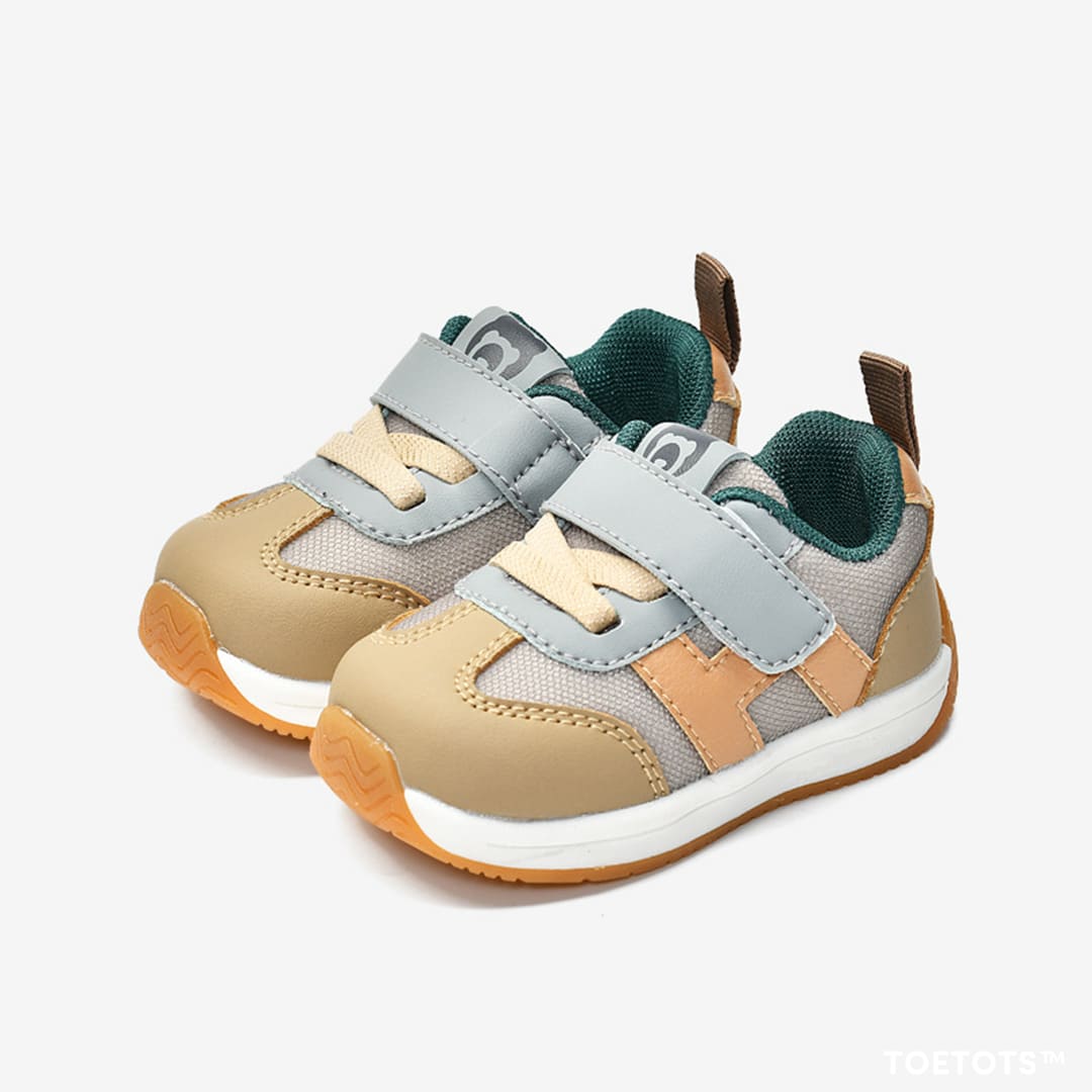 GentleStride Baby Sneakers Grey | Breathable Soft Sole First Walking Shoes