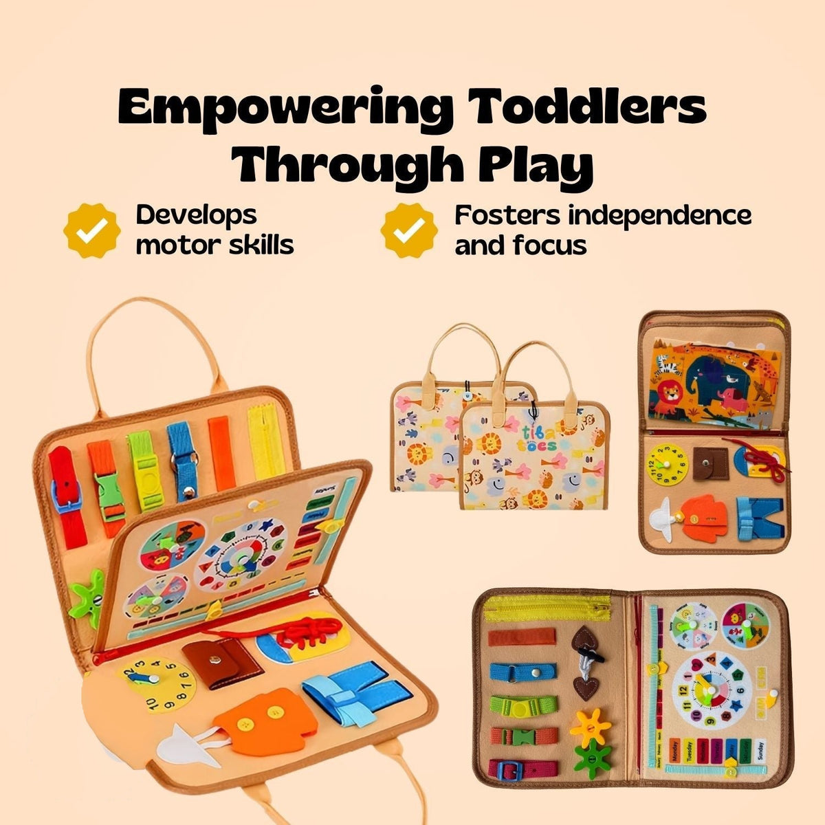 GentlePath Montessori Busy Board | Engaging Learning Toy for Toddlers