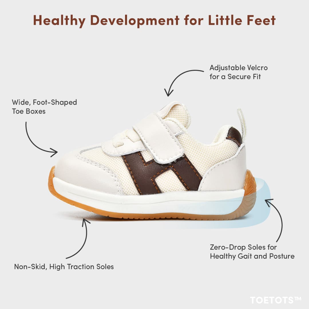 GentleStride Baby Sneakers Grey | Breathable Soft Sole First Walking Shoes