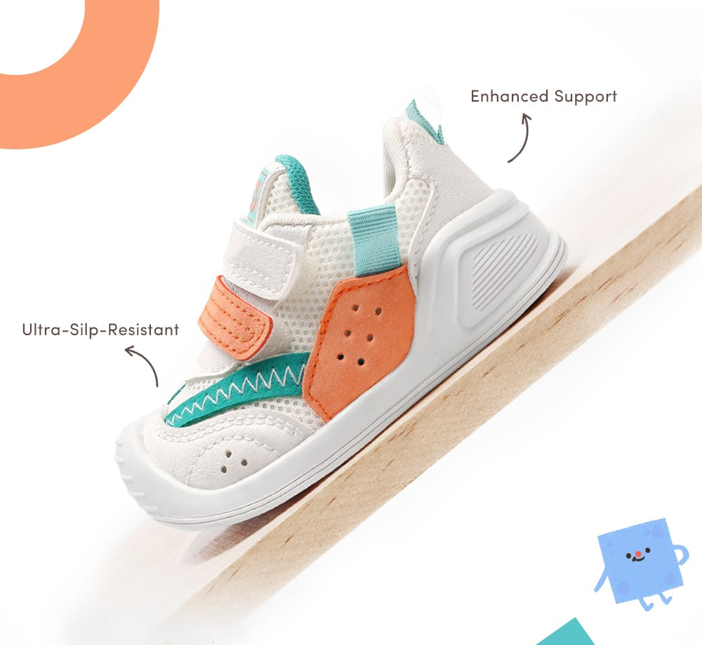 GentleStride Cut-Out Baby Sneakers | Breathable Summer First Walking Shoes