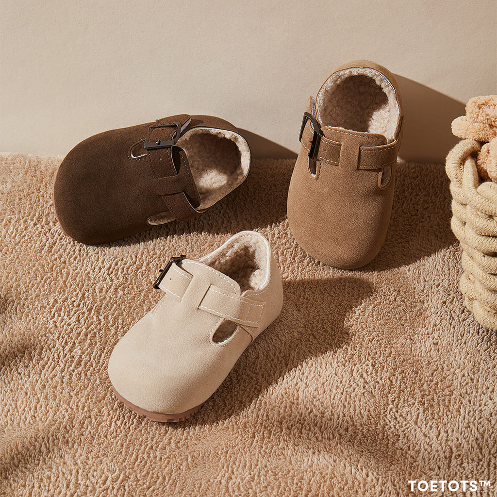 Acorn Meadow Toddler Shoes Tan | Non-Slip First Walking Footwear