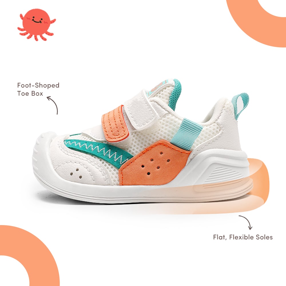 GentleStride Baby Sneakers Grey | Lightweight Non-Slip First Walking Shoes