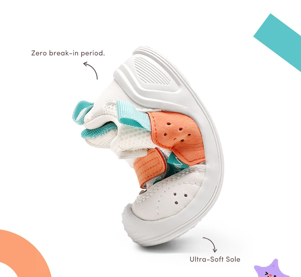 GentleStride Cut-Out Baby Sneakers | Breathable Summer First Walking Shoes