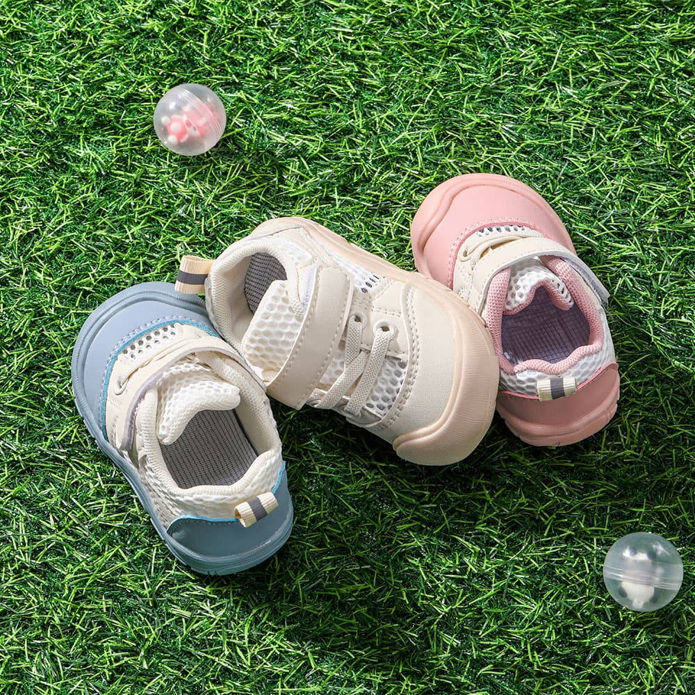 WhisperWalk Baby Sneakers Grey | Lightweight Non-Slip First Walking Shoes
