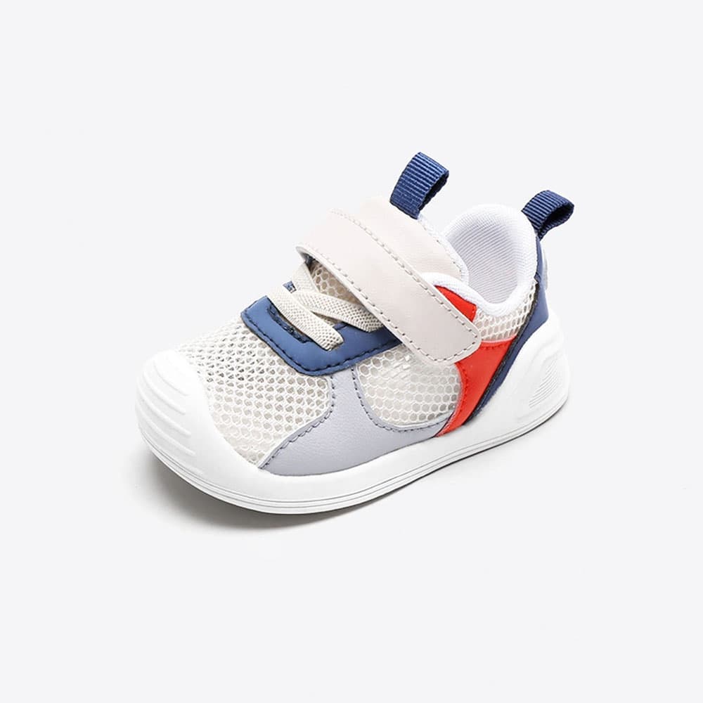WhisperWalk Baby Sneakers Grey | Breathable Soft Sole First Walking Shoes