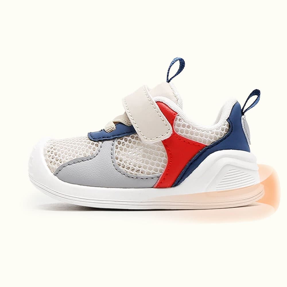 WhisperWalk Baby Sneakers Grey | Breathable Soft Sole First Walking Shoes