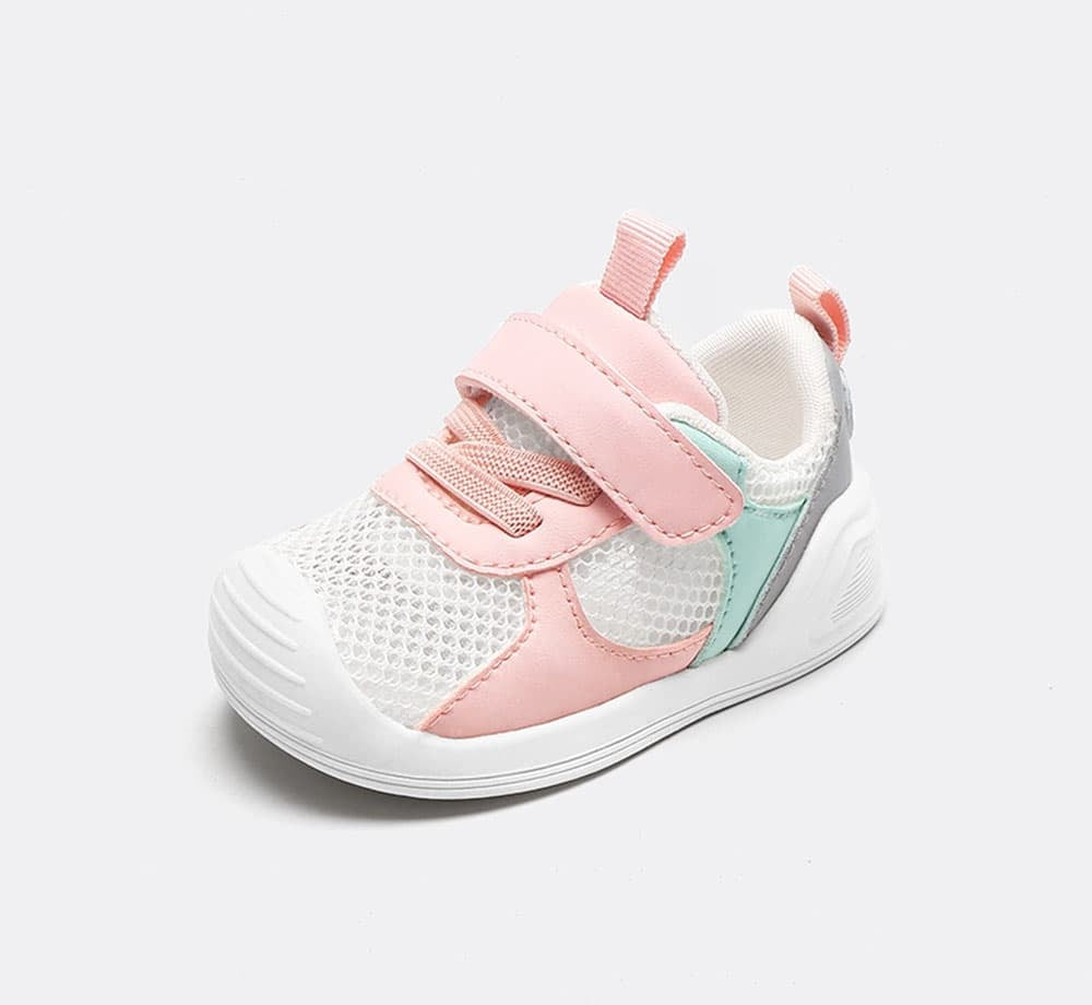 WhisperWalk Colourblock Baby Sneakers | Breathable Soft Sole First Walking Shoes