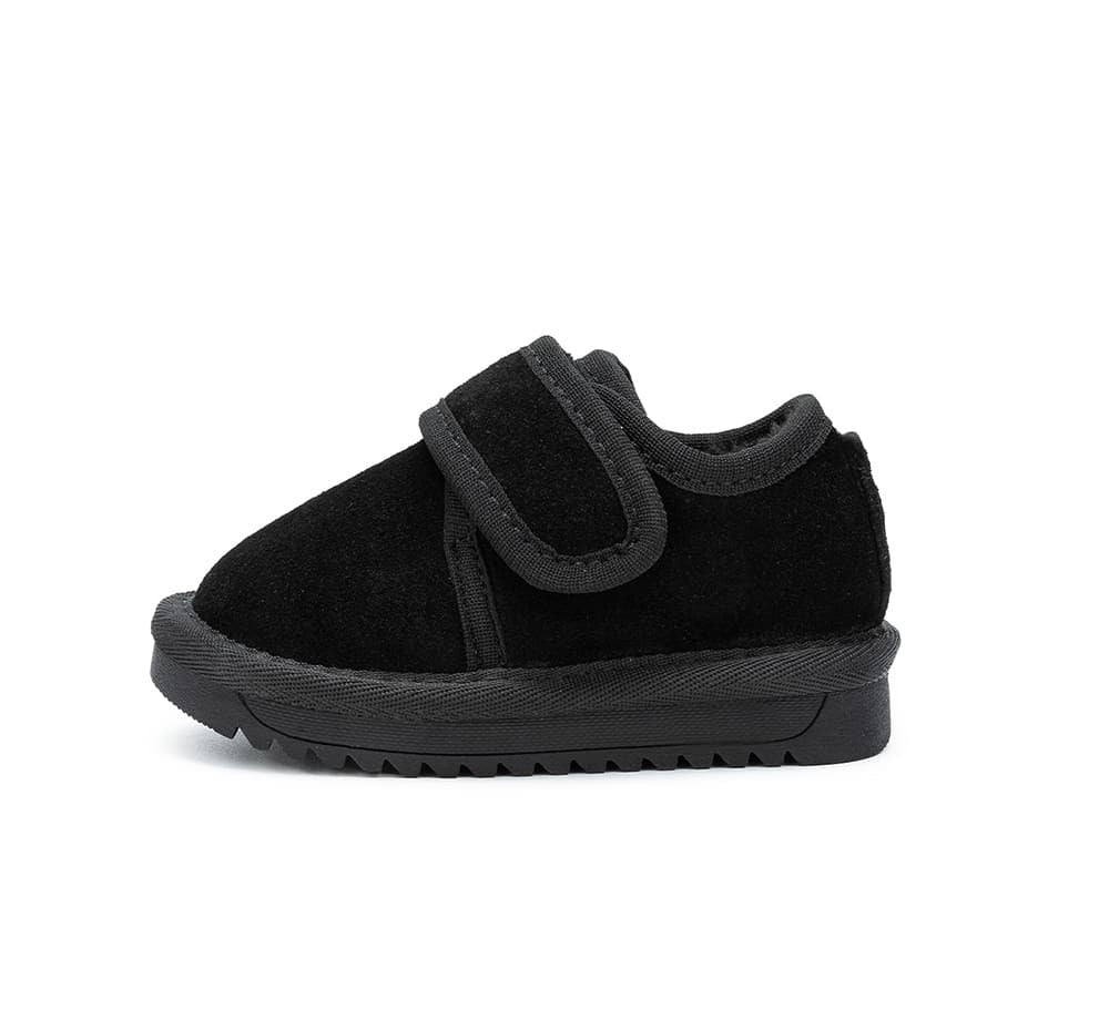 WhisperWalk Suede Toddler Winter Boots in Black