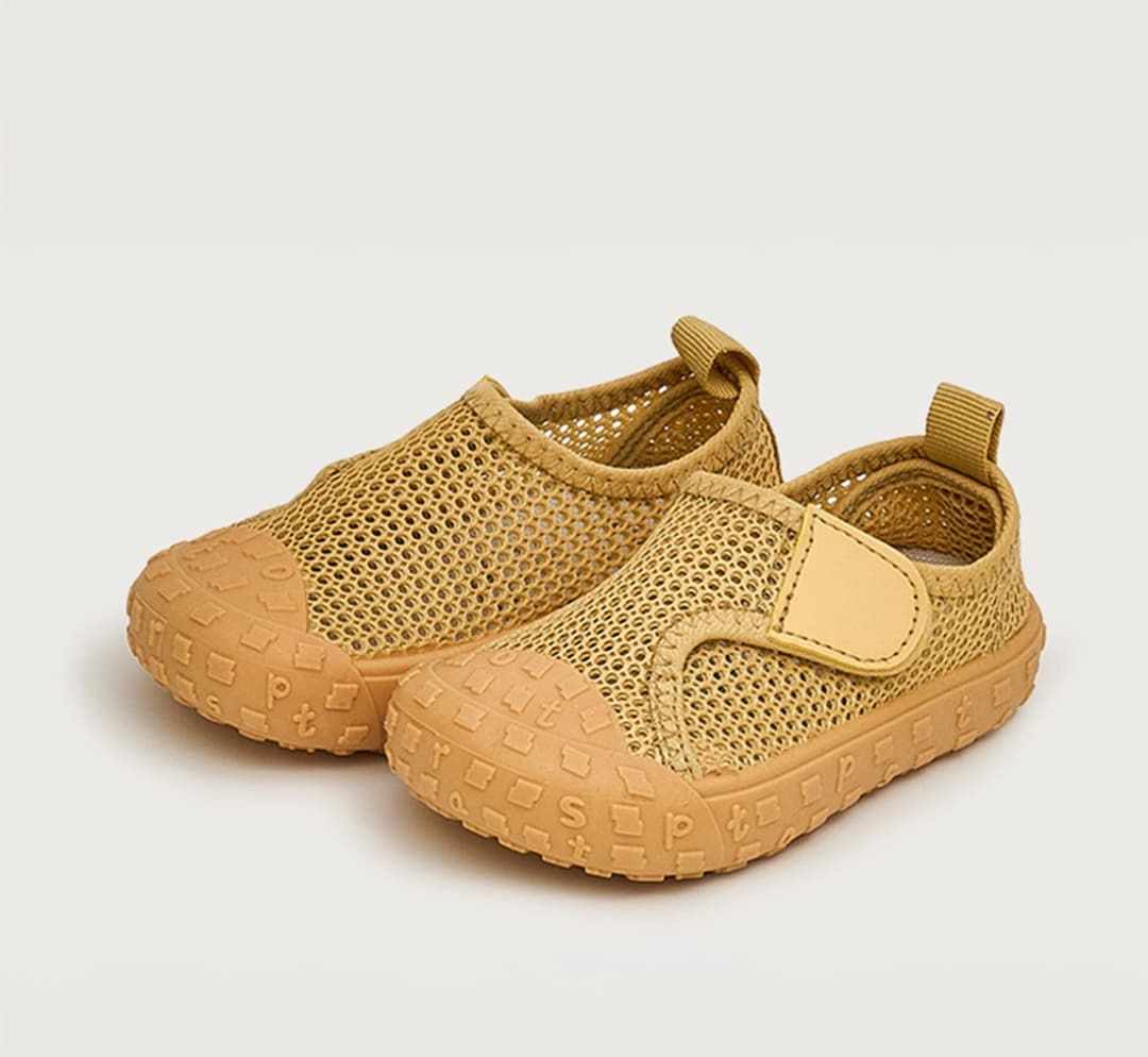 CuddleStep Baby Sneakers in Yellow Air Mesh