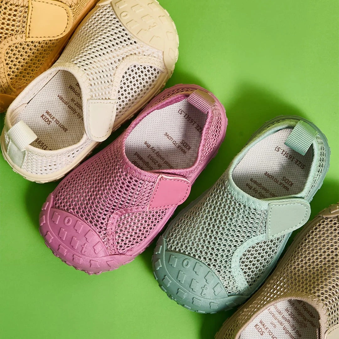 GentleStride Baby Sneakers Grey | Lightweight Non-Slip First Walking Shoes