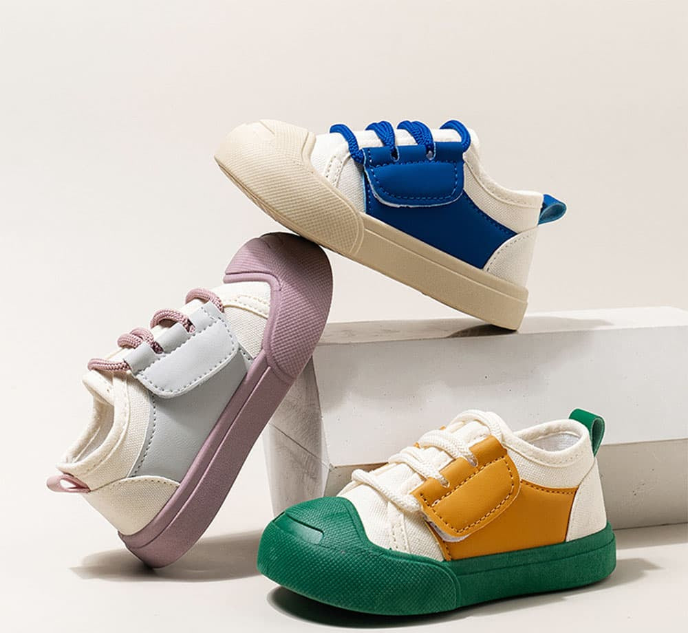 GentleStride Two-Tone Baby Sneakers | Lightweight Non-Slip First Walking Shoes