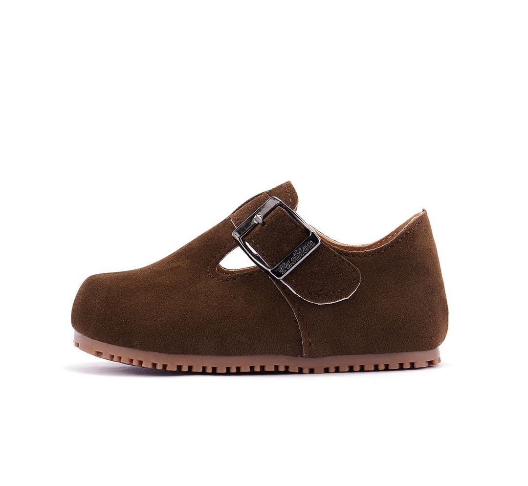 Clover Lane Buckle Baby Shoes in Chocolate