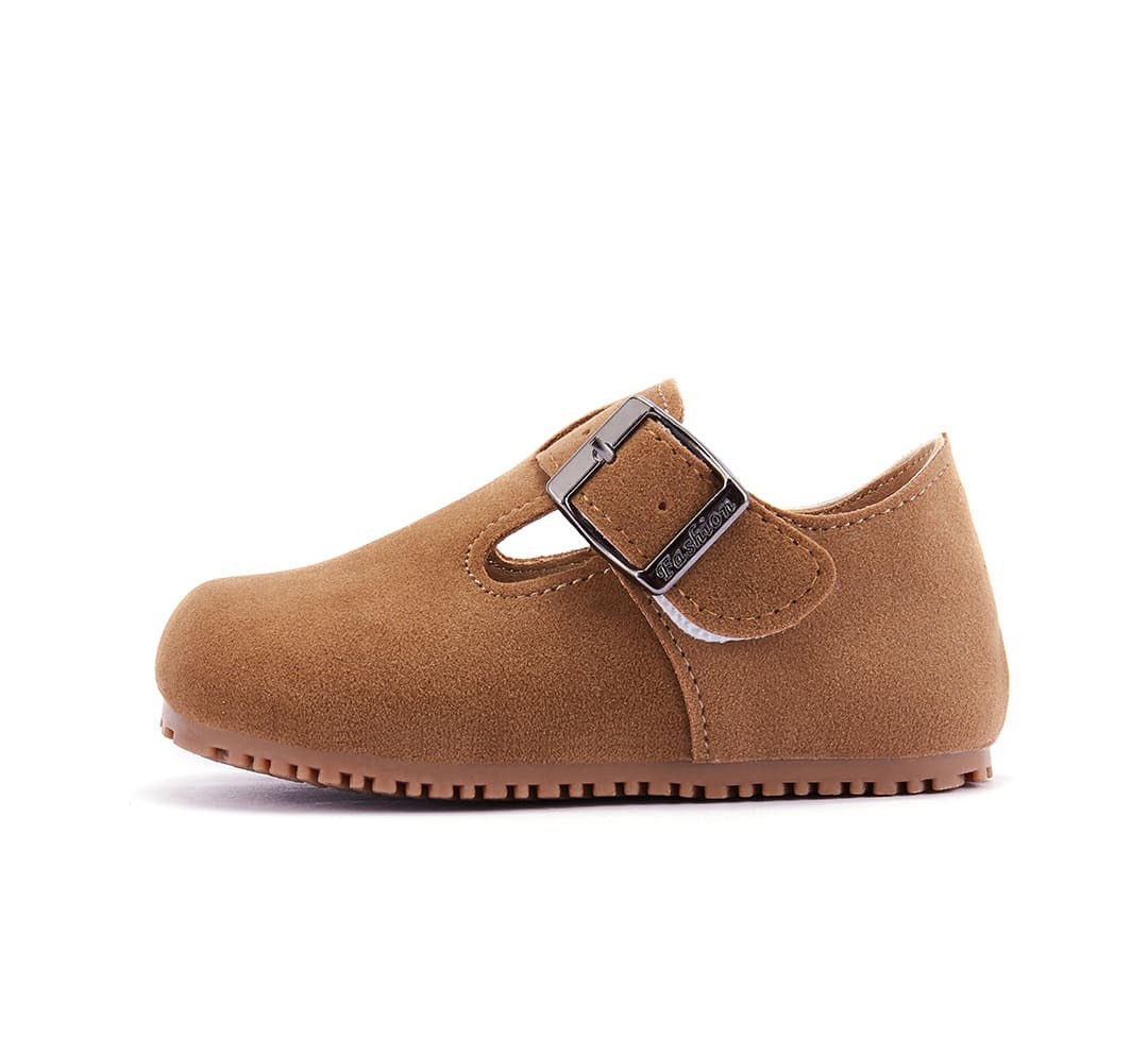 Clover Lane Buckle Baby Shoes in Brown