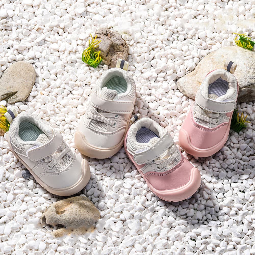 Starlit Stride Baby Sneakers White | Breathable Soft Sole First Walking Shoes