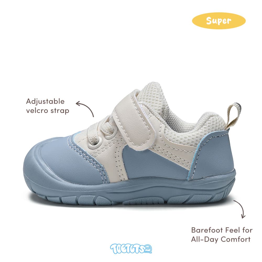 Starlit Stride Baby Sneakers White | Breathable Soft Sole First Walking Shoes