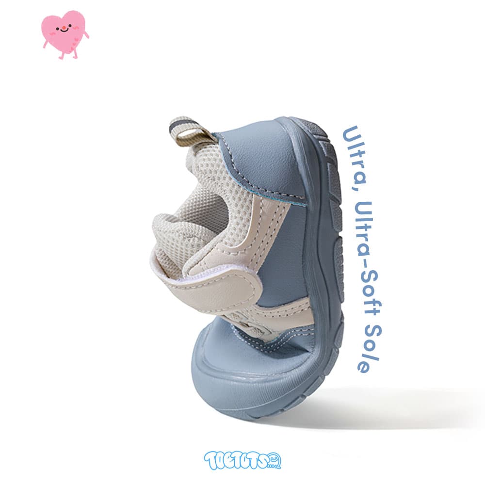 Starlit Stride Baby Sneakers White | Breathable Soft Sole First Walking Shoes